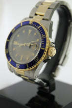 Load image into Gallery viewer, Rolex Submariner Date 16803 Two Tone 18K Yellow Gold & Steel Tropical Dial 40mm - Arnik Jewellers