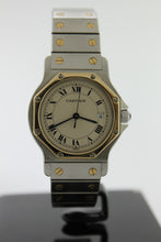 Load image into Gallery viewer, Cartier Santos Octagon 18K Yellow Gold & Stainless Steel 30mm Ivory Roman Dial 187902 - Arnik Jewellers