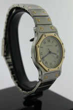 Load image into Gallery viewer, Cartier Santos Octagon 18K Yellow Gold & Stainless Steel 30mm Ivory Roman Dial 187902 - Arnik Jewellers