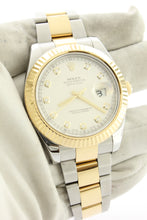 Load image into Gallery viewer, Rolex Datejust II 18K Yellow Gold & Stainless Steel Silver Diamond Dial 41mm Oyster 116333 - Arnik Jewellers