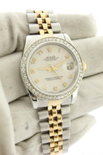 Load image into Gallery viewer, Rolex Datejust 31mm 18K Yellow Gold & Stainless Steel Jubilee Jubilee Arabic Dial 68273 Diamond Bezel - Arnik Jewellers