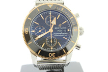 Load image into Gallery viewer, Breitling Superocean Heritage Day Date 18K Gold & Steel Automatic 44mm Black Chronograph Steel Mesh U13313 - Arnik Jewellers