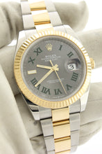 Load image into Gallery viewer, Rolex Datejust 41mm Wimbledon Dial Oyster 18K Yellow Gold & Stainless Steel 126333 - Arnik Jewellers