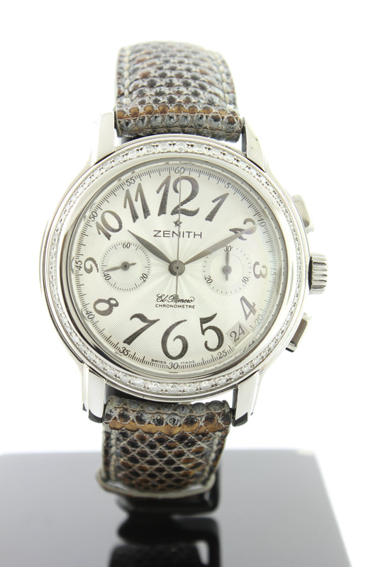 Zenith El Primero Chronomaster Star Diamond Automatic Chronograph Stainless Steel 37.5mm 16.1230.4002 - Arnik Jewellers