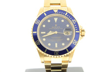 Load image into Gallery viewer, Rolex Submariner Date Solid 18K Yellow Gold Blue Dial 16618 40mm - Arnik Jewellers
