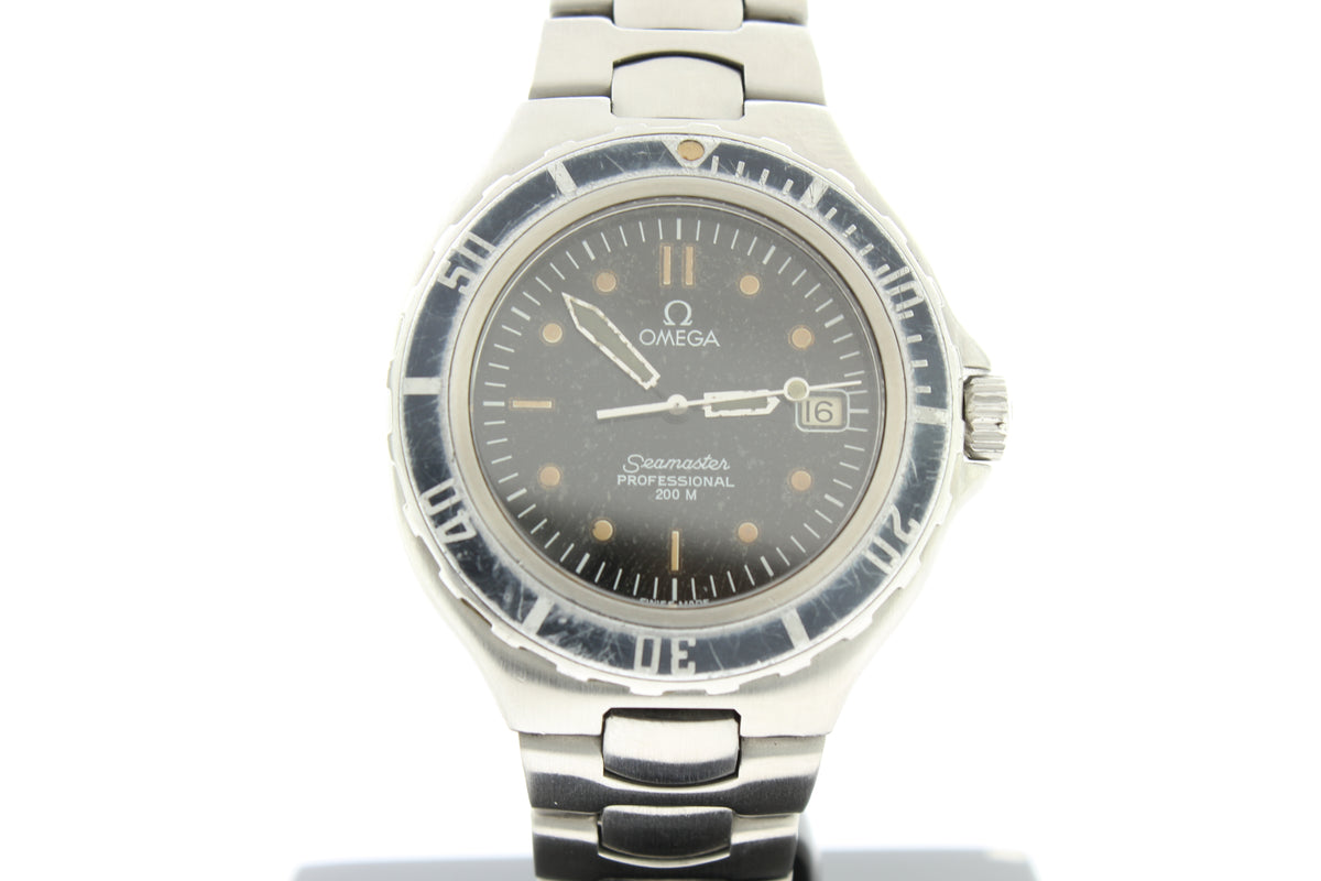 Omega Seamaster 200m Black Quartz Stainless Steel 38mm 396.1062