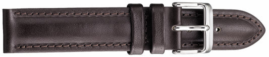 14mm Padded Sporty Leather - Dark Brown
