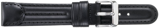 14mm Sporty Stitched Leather - Black