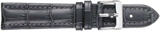24mm Padded Stitched Alligator Grain Leather - Brown