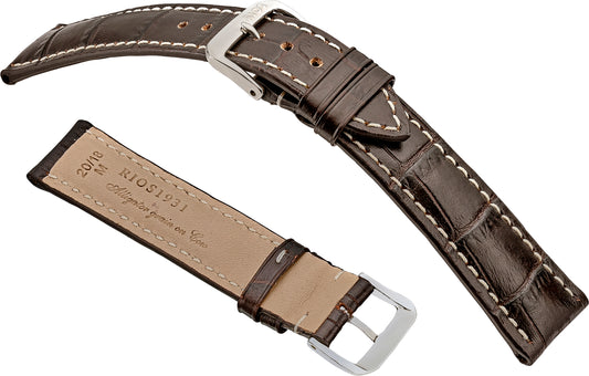 RIOS1931 New Orleans Embossed Alligator Grain On Genuine Cow Leather R51