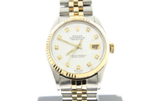 Load image into Gallery viewer, Rolex Datejust 18K Yellow Gold &amp; Stainless Steel 36mm Mother of Pearl Diamond Dial 16013 - Arnik Jewellers
