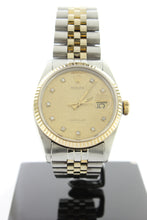 Load image into Gallery viewer, Rolex Datejust 18K Gold &amp; Stainless Steel Diamond Jubilee Champagne Dial 36mm 16014 - Arnik Jewellers
