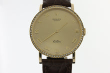 Load image into Gallery viewer, Rolex Cellini 18K Yellow Gold Factory Diamond Bezel 5114 Champagne Dial 32.5mm - Arnik Jewellers
