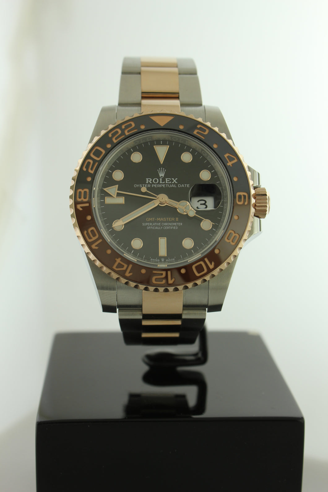 Rolex GMT Master II Root Beer 18K Rose Gold & Stainless Steel 126711CHNR Ceramic 40mm - Arnik Jewellers