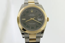 Load image into Gallery viewer, Rolex Datejust 41mm Wimbledon Dial Oyster 18K Yellow Gold &amp; Stainless Steel 126303 - Arnik Jewellers
