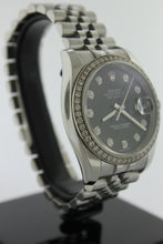 Load image into Gallery viewer, Rolex Datejust 36 Stainless Steel Jubilee Black Diamond Dial &amp; Diamond Bezel 116244 - Arnik Jewellers
