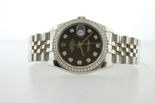 Load image into Gallery viewer, Rolex Datejust 36 Stainless Steel Jubilee Black Diamond Dial &amp; Diamond Bezel 116244 - Arnik Jewellers

