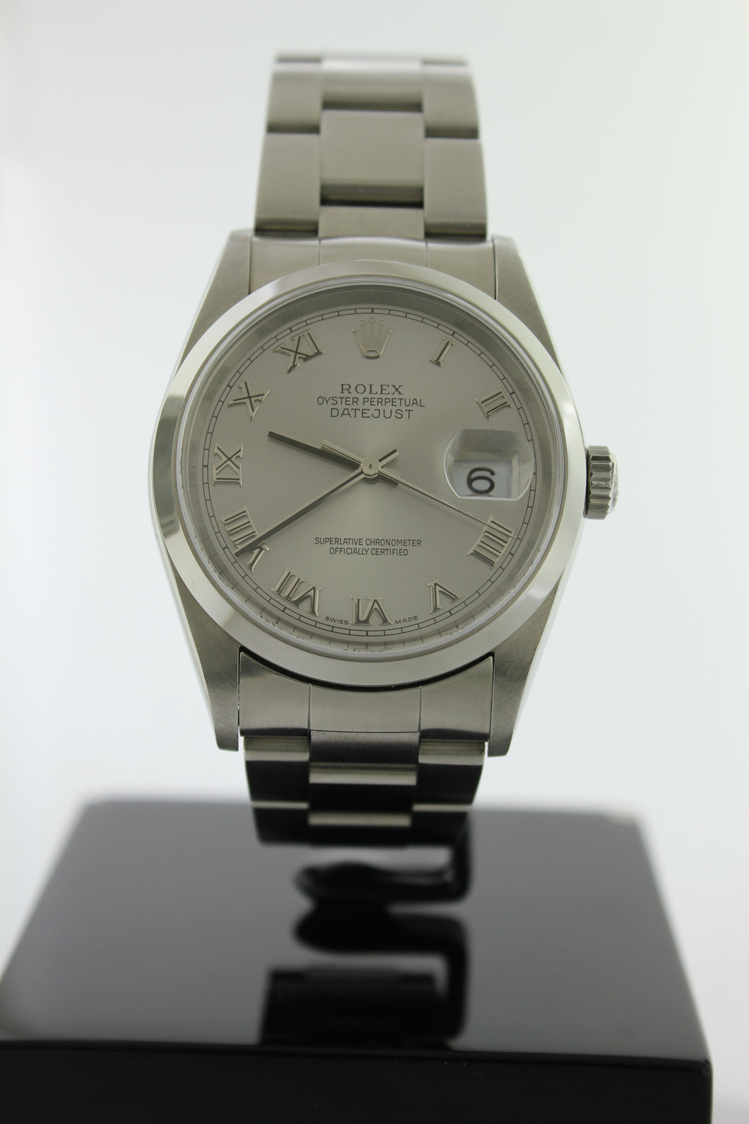 Rolex Datejust 36mm Stainless Steel Jubilee Silver Roman Dial 16200 - Arnik Jewellers