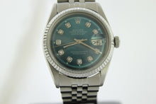 Load image into Gallery viewer, Rolex Datejust 36mm Stainless Steel Jubilee Green Diamond Dial 1603 - Arnik Jewellers
