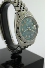 Load image into Gallery viewer, Rolex Datejust 36mm Stainless Steel Jubilee Green Diamond Dial 1603 - Arnik Jewellers
