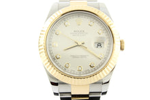 Load image into Gallery viewer, Rolex Datejust II 18K Yellow Gold &amp; Stainless Steel Silver Diamond Dial 41mm Oyster 116333 - Arnik Jewellers
