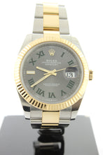 Load image into Gallery viewer, Rolex Datejust 41mm Wimbledon Dial Oyster 18K Yellow Gold &amp; Stainless Steel 126333 - Arnik Jewellers
