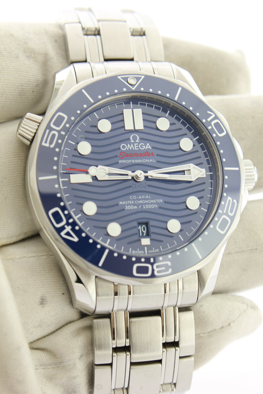 Omega Seamaster Diver 300M Co-Axial Master Chronometer 42mm Blue Wave 210.30.42.20.03.001 - Arnik Jewellers