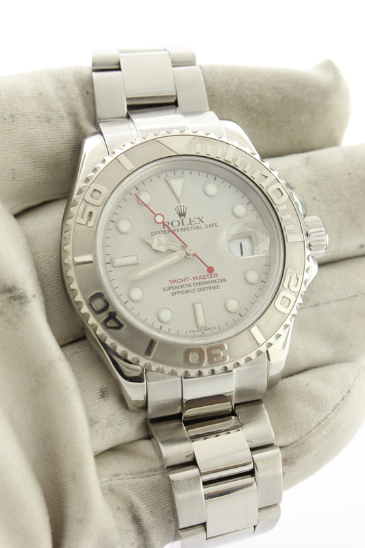 Rolex Yachtmaster Platinum Bezel 16622 Stainless Steel 40mm Oyster - Arnik Jewellers