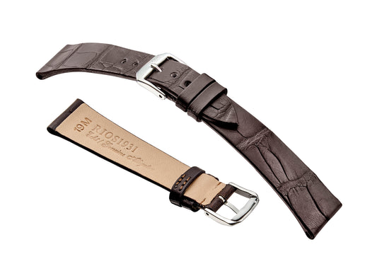 RIOS1931 ZURICH Fits PATEK PHILIPPE - Genuine Alligator Thin Flat Leather Watch Strap - R344
