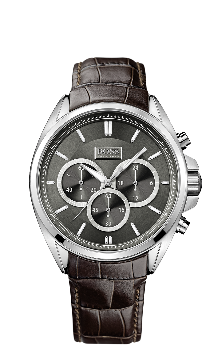 Hugo Boss 1513035 Chronograph Croc-Embossed Leather Strap Driver Watch - Arnik Jewellers