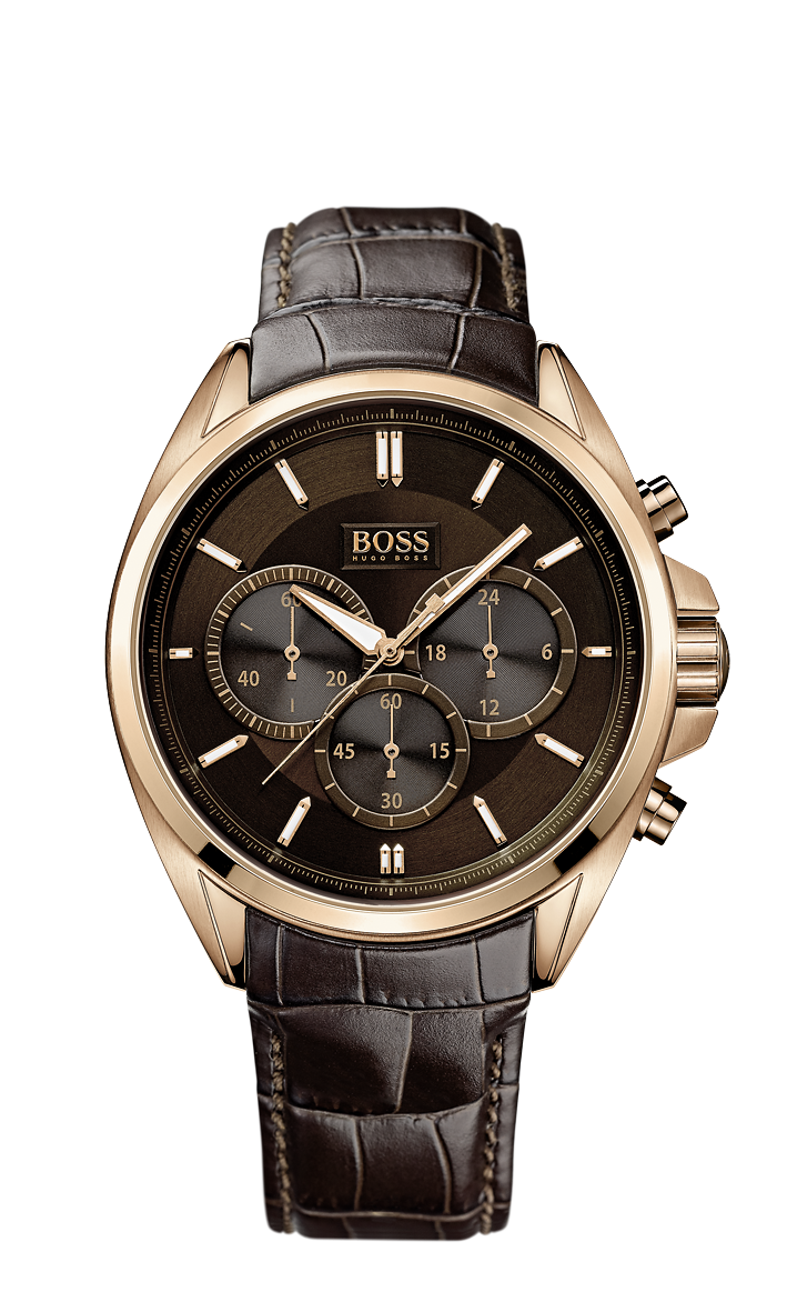 Hugo Boss 1513036 Chronograph Croc-Embossed Leather Strap Driver Watch - Arnik Jewellers