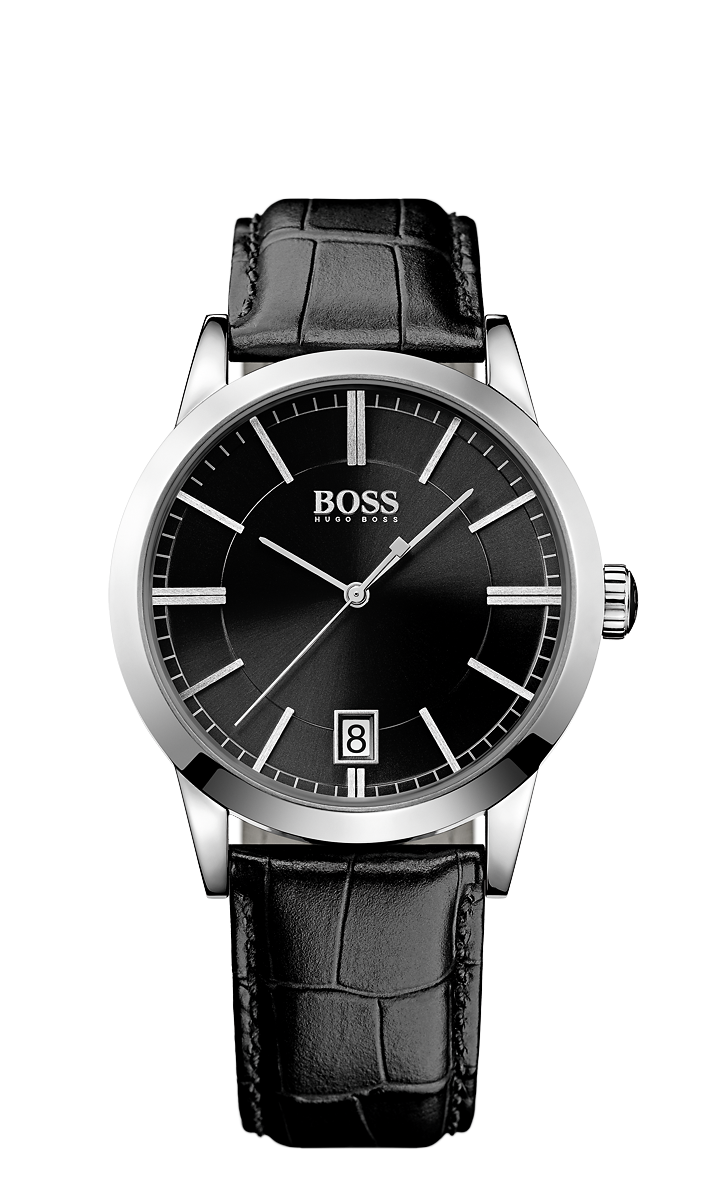 Hugo Boss 1513129 Black Leather Strap Watch 42mm - Arnik Jewellers