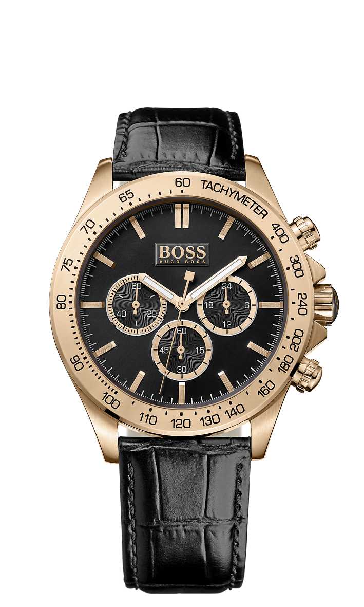 Hugo Boss 1513179 Men's Chronograph Rose Gold PVD Black Croc Strap Watch  - Arnik Jewellers