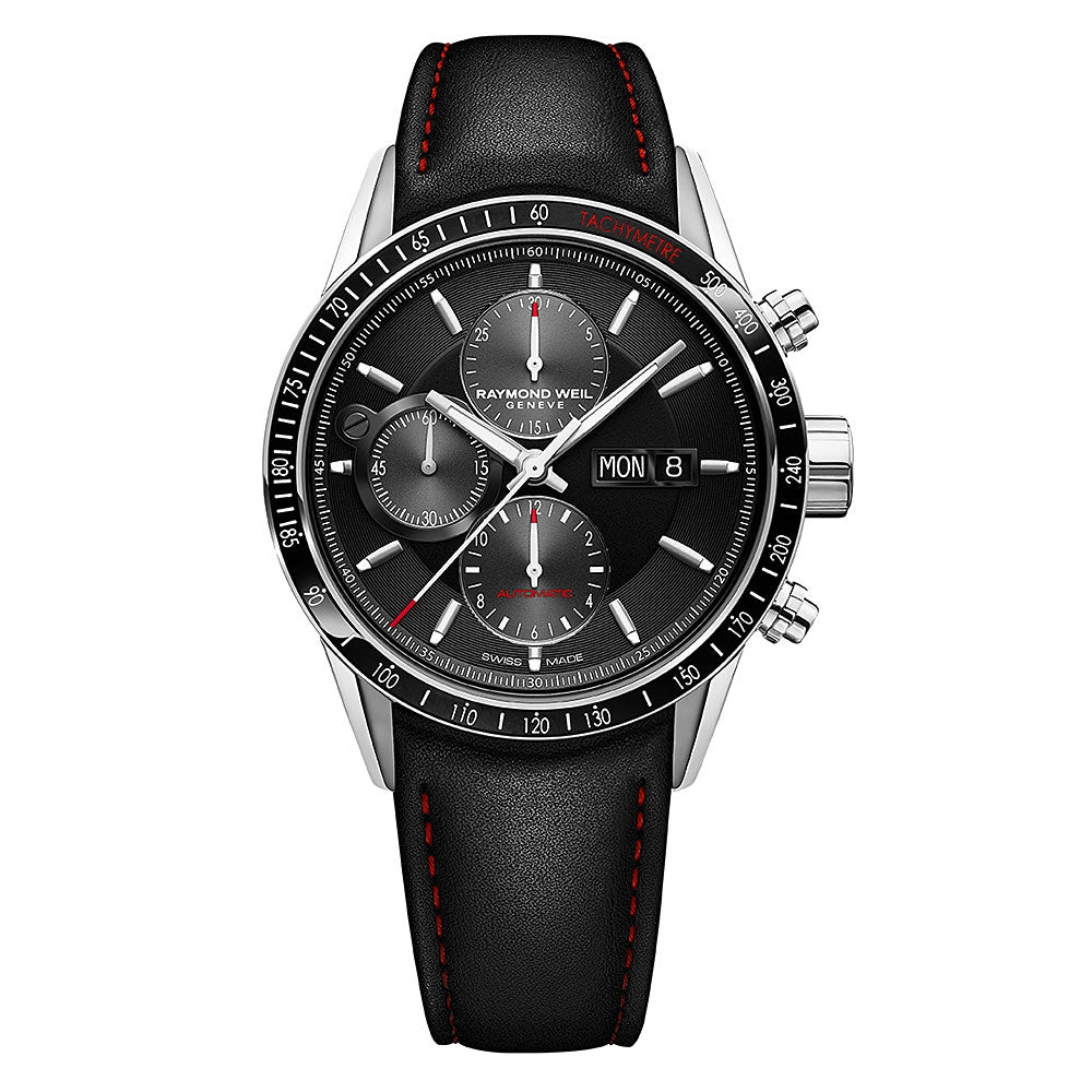 Raymond Weil Freelancer Automatic Chronograph 42mm Stainless Steel Black Dial 7731-SC1-20621 - Arnik Jewellers
