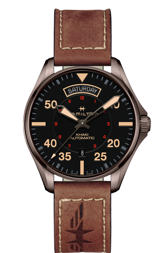Hamilton KHAKI AVIATION DAY DATE AUTO 42mm H64605531 - Arnik Jewellers