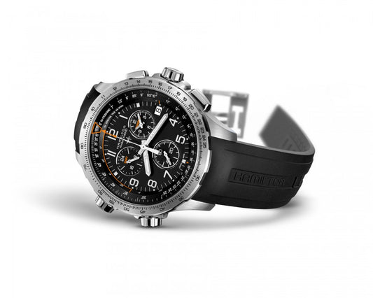 Hamilton KHAKI AVIATION X-WIND GMT CHRONO QUARTZ 46mm H77912335 - Arnik Jewellers