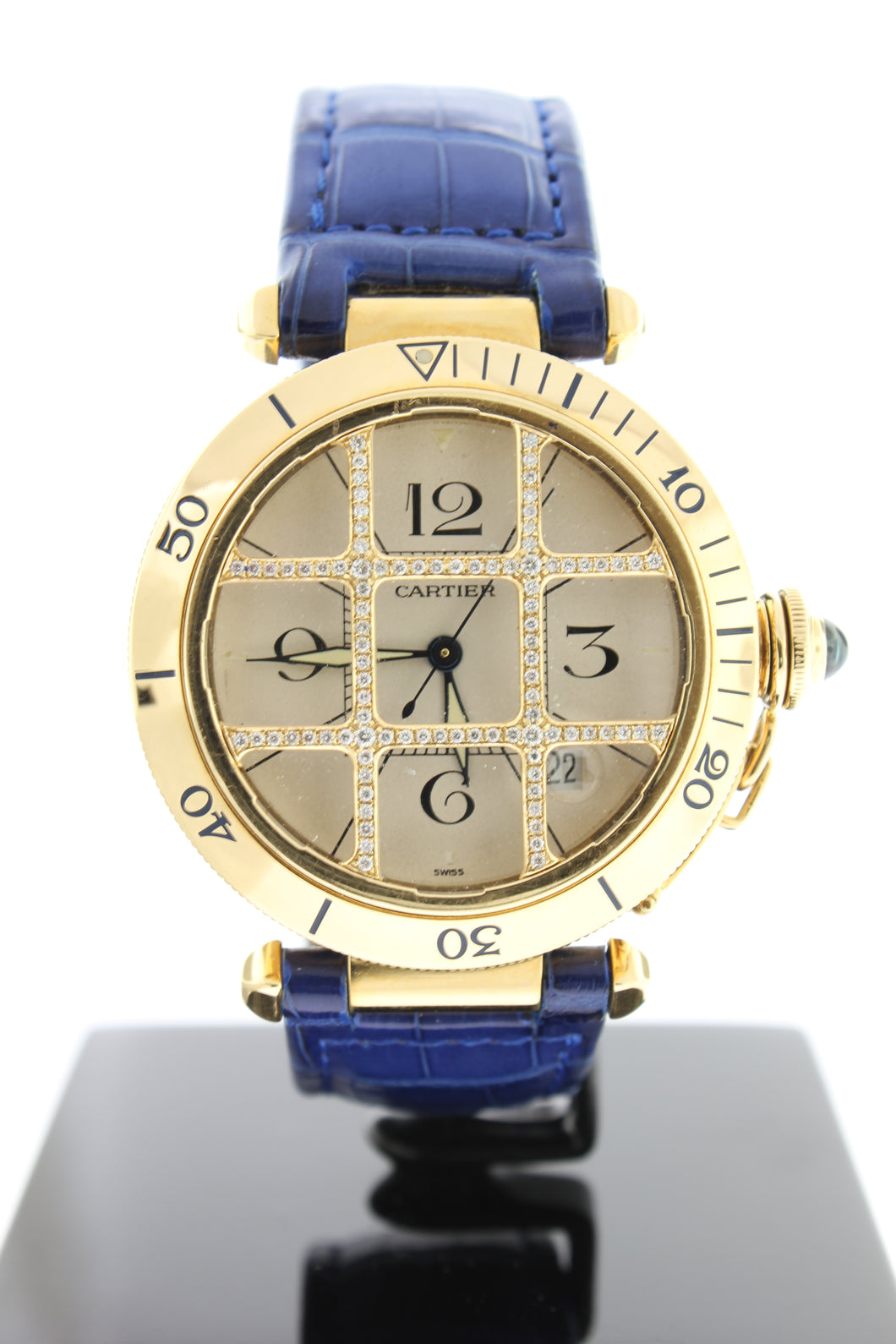 Cartier Pasha Solid 18K Yellow Gold & Diamond Automatic 38mm 1988 - Arnik Jewellers