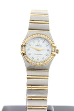 Load image into Gallery viewer, Omega Constellation Ladies 18K Yellow Gold &amp; Stainless Steel Diamond Bezel Mother of Pearl Diamond Dial 895.1203 - Arnik Jewellers
