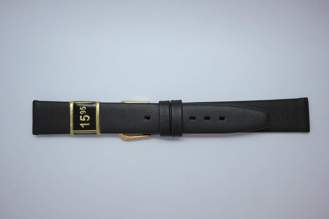 16mm Smooth Plain Leather - Brown