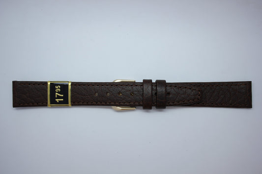 16mm Stitched Leather - Brown