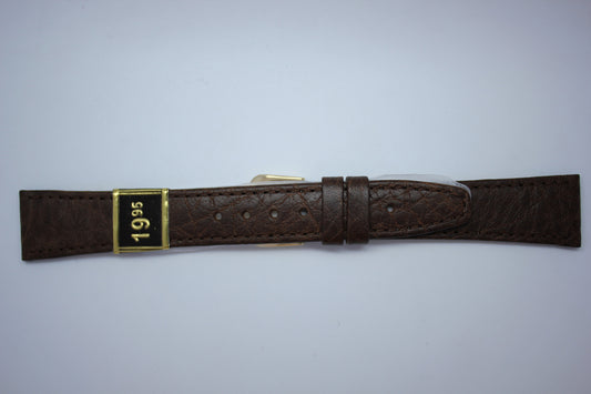 18mm Stitched Leather - Brown