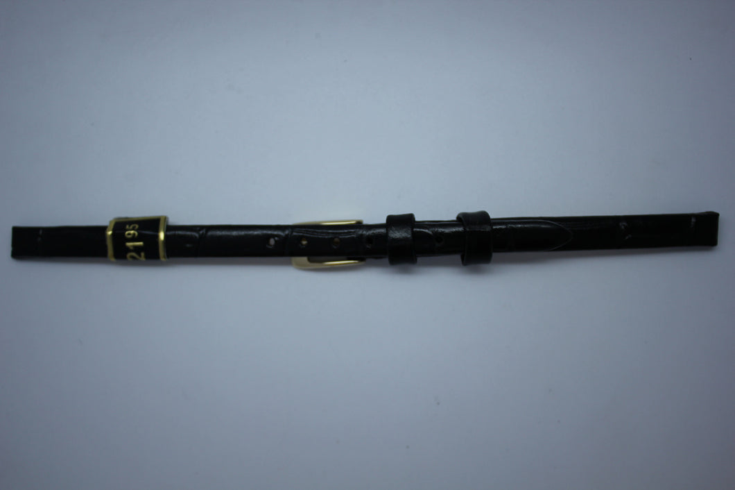 6mm Louisiana Alligator Grain Leather - Black