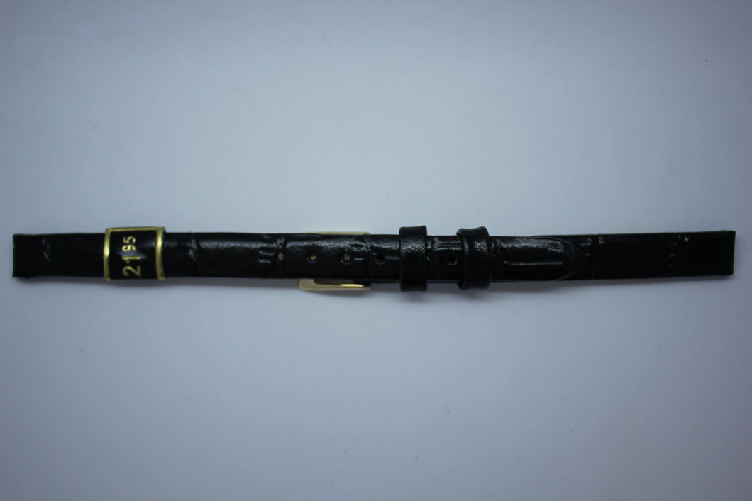 8mm Louisiana Alligator Grain Leather - Black