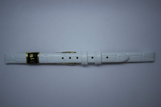 8mm Louisiana Alligator Grain Leather - White