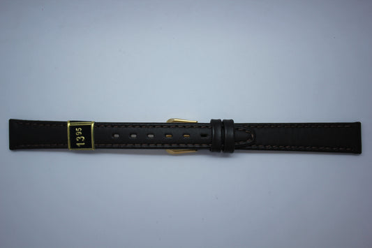 12mm Flat Stitched Leather - Brown