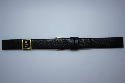 12mm Flat Calf Leather - Black