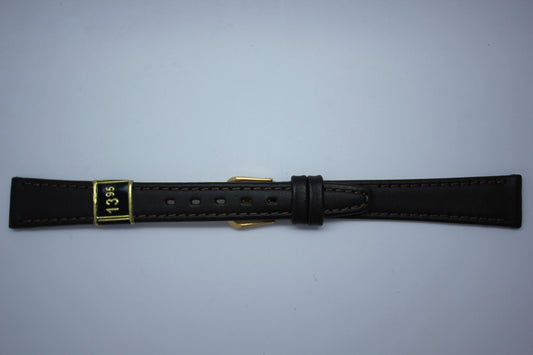 14mm Flat Stitched Leather - Brown