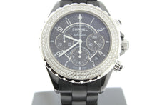 Load image into Gallery viewer, Chanel J-12 41mm Chronograph Automatic Black Ceramic Diamond Bezel H1009 - Arnik Jewellers
