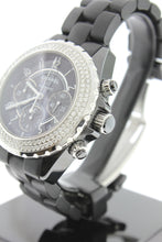 Load image into Gallery viewer, Chanel J-12 41mm Chronograph Automatic Black Ceramic Diamond Bezel H1009 - Arnik Jewellers
