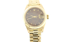 Load image into Gallery viewer, Rolex Ladies President Solid 18K Yellow Gold Wood Dial 69178 26mm - Arnik Jewellers
